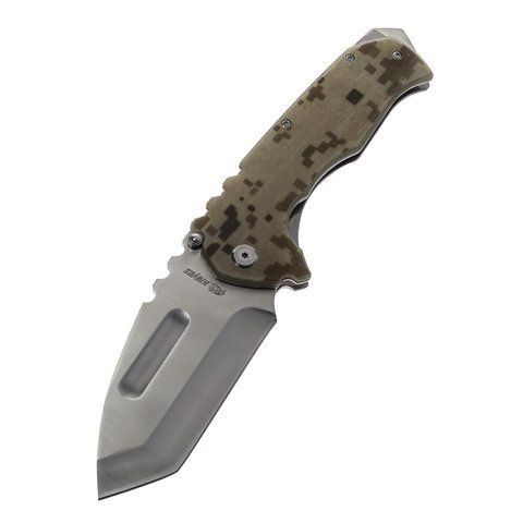 Тактический складной нож SOG 646B с клипсой 23см Green Pixel (7_00323) 7_00323 фото