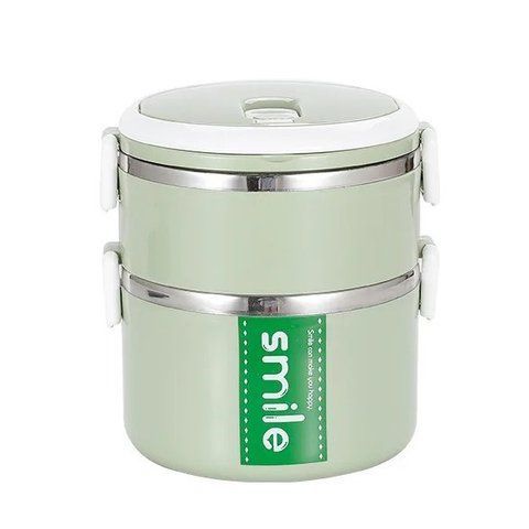 Ланч-бокс RIAS SW-039 2500ml на 2 отделения Нержавеющая сталь Green (3_06566) 3_06566 фото