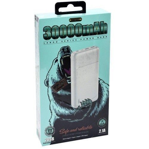 Внешний аккумулятор Power Bank Remax RPP-167 2xUSB Type-C 30000 mAh White (3_02474) 3_02474 фото