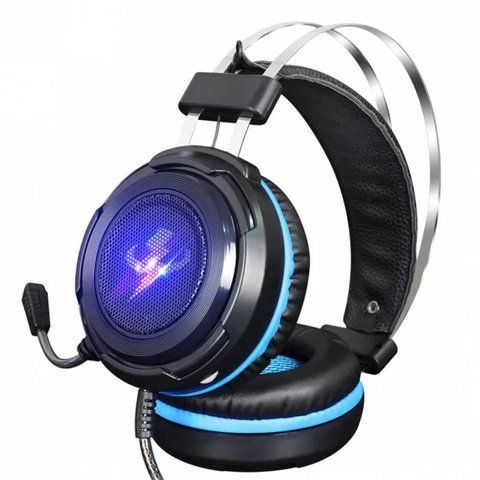 Ігрові навушники Misde G5S з мікрофоном USB + Mini-Jack 3.5 mm Black-Blue (3_02979) 3_02979 фото
