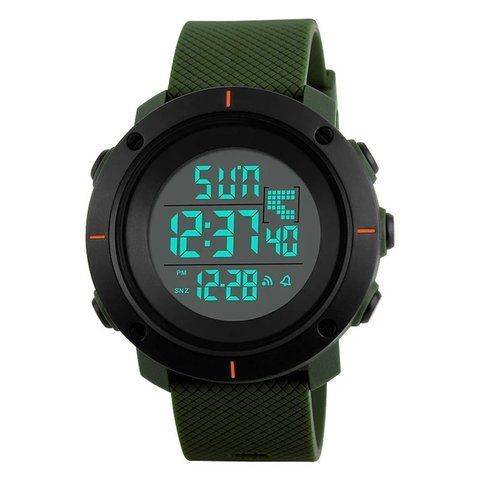 Наручные мужские часы Skmei 1213AG с подсветкой 5 АТМ Army Green/Black (7_01138) 7_01138 фото