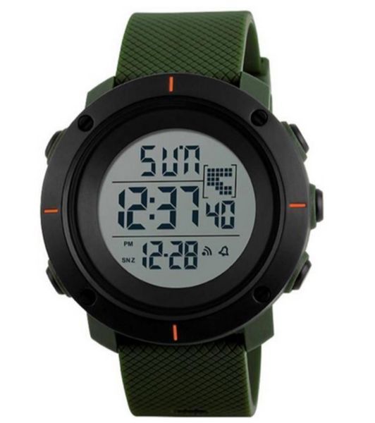 Наручные мужские часы Skmei 1213AG с подсветкой 5 АТМ Army Green/Black (7_01138) 7_01138 фото