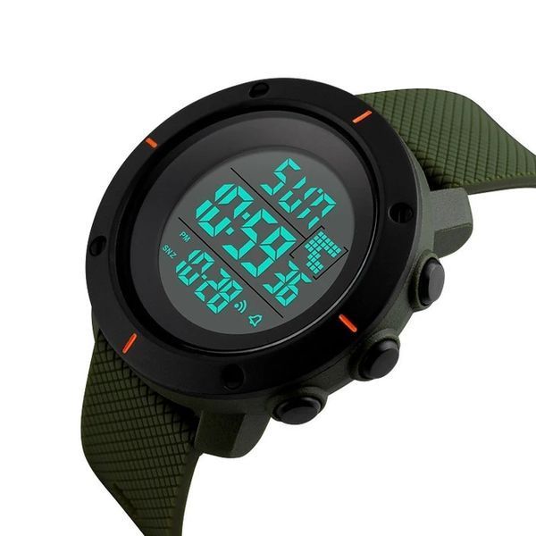 Наручные мужские часы Skmei 1213AG с подсветкой 5 АТМ Army Green/Black (7_01138) 7_01138 фото