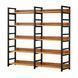 Стеллаж книжный RIAS G633A Loft 5 полок 100x30x143 см Rosewood-Black (3_08137) 3_08137 фото 1