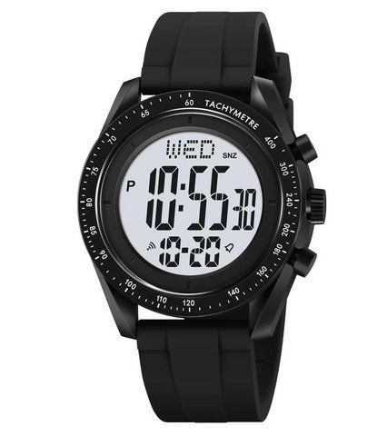 Наручний годинник Skmei 2045BKWT з водонепроникним корпусом та підсвіткою Black-White (7_02966) 7_02966 фото