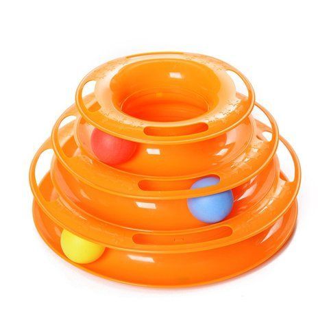 Развивающая игрушка для котов RIAS GZ-18 трехуровневая с шариками Orange (3_07014) 3_07014 фото