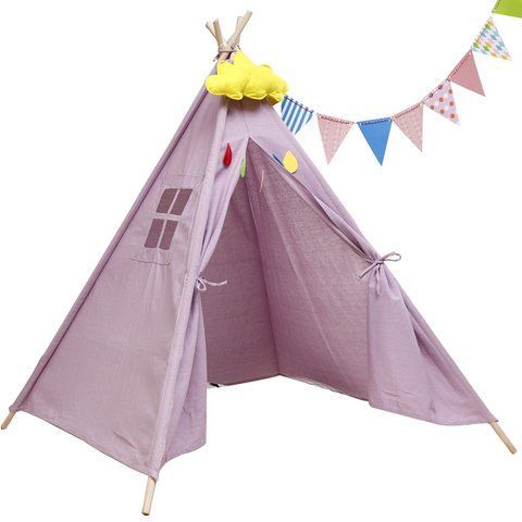 Детская игровая палатка вигвам RIAS KRO-110 с деревянным каркасом 90x80x80 см Purple (3_07167) 3_07167 фото