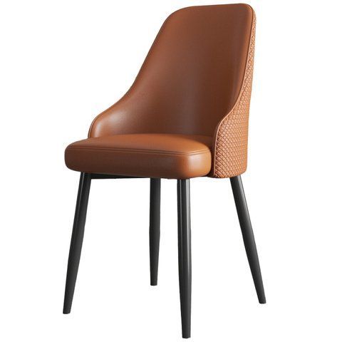 Стул для кухни RIAS DSF-275 из экокожи на металлическом каркасе Brown (3_07711) 3_07711 фото