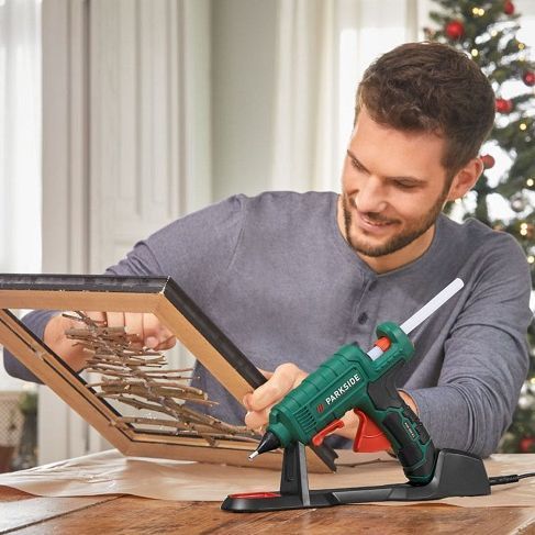 Клейовий пістолет PARKSIDE PHP 500 E3 зі станцією та стрижнями 500W (3_08498) 3_08498 фото
