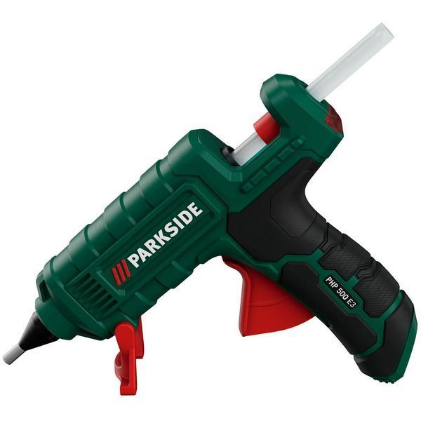 Клейовий пістолет PARKSIDE PHP 500 E3 зі станцією та стрижнями 500W (3_08498) 3_08498 фото
