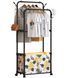 Підлогова стійка для одягу RIAS Multifunctional Shoe And Hat Rack з коліщатками 175x57x34 см Black (3_08462) 3_08462 фото 2