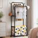 Підлогова стійка для одягу RIAS Multifunctional Shoe And Hat Rack з коліщатками 175x57x34 см Black (3_08462) 3_08462 фото 5