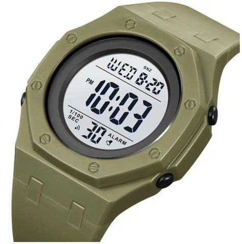 Наручные часы Skmei 2048AG с подсветкой и водонепроницаемым корпусом Army Green (7_02961) 7_02961 фото