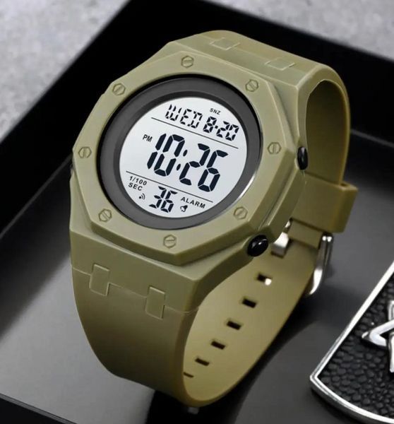 Наручные часы Skmei 2048AG с подсветкой и водонепроницаемым корпусом Army Green (7_02961) 7_02961 фото