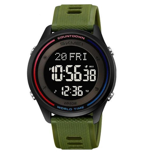 Наручные часы Skmei 2348AG с подсветкой и водонепроницаемым корпусом Green (7_02776) 7_02776 фото
