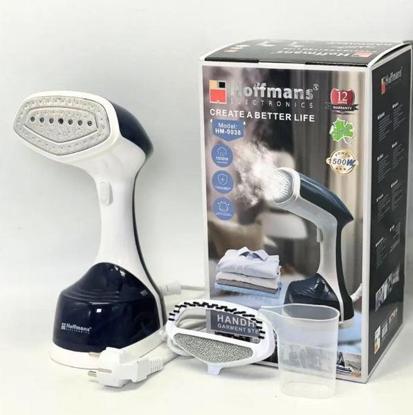 Ручной отпариватель для одежды Hoffmans HM-9038 250ml 1500W White (3_07390) 3_07390 фото