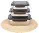 Набір контейнерів для їжі RIAS Steel з кришками 300-600-1200ml Black (3_08375) 3_08375 фото 5