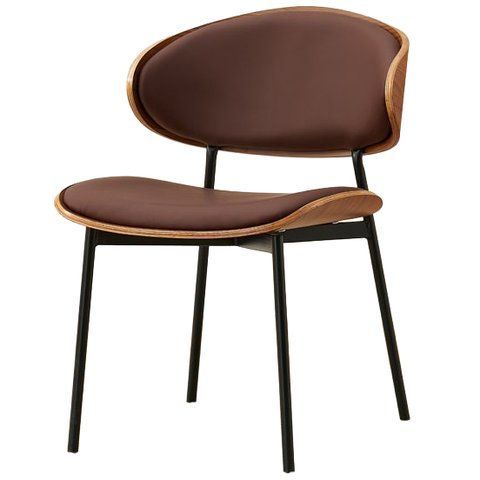 Стул для кухни RIAS DSF-200 с мягким сиденьем и спинкой 56x52x75 см Brown (3_07712) 3_07712 фото