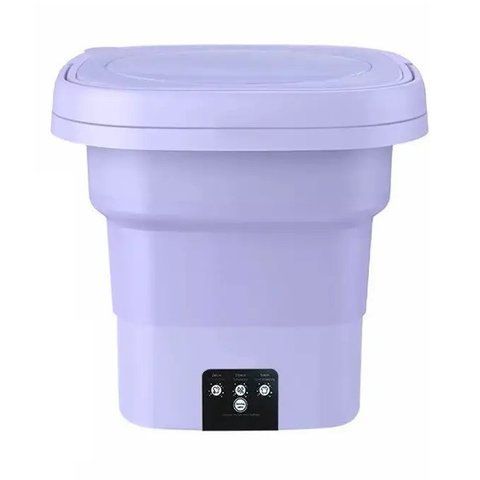 Складная мини стиральная машина RIAS Folding Washing Machine 01 с функцией отжима White-Purple (3_08107) 3_08107 фото