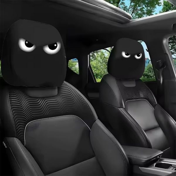 Чохли на підголівники RIAS IT-eyes з принтом "Очі" 2 шт Black (3_08499) 3_08499 фото