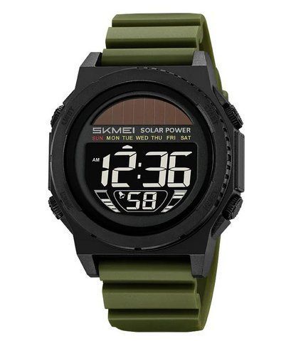 Наручний годинник Skmei 2358AG з підсвіткою та сонячною батареєю Army Green (7_02968) 7_02968 фото