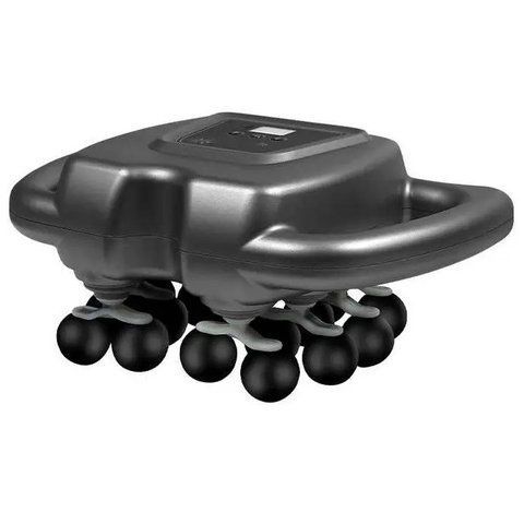 Вібромасажер для м'язів RIAS Massage Gun WNK-569 акумуляторний з 16 головками Grey (3_06237) 3_06237 фото
