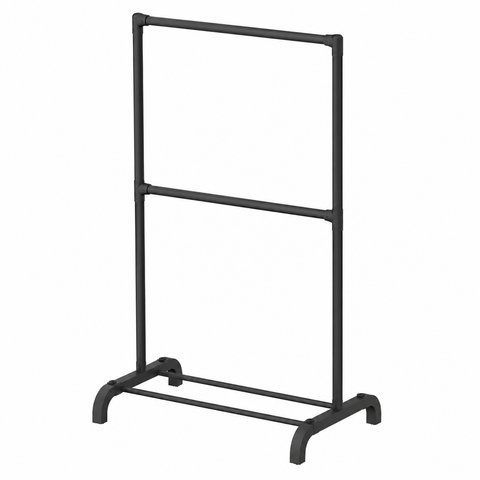 Підлогова вішалка для одягу та взуття Clothes Rack 6009-B з двома перекладинами 160x75x44 см Black (3_08464) 3_08464 фото