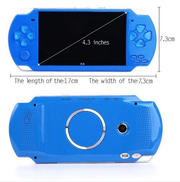 Ігрова приставка консоль PSP Х6 4.3" 8GB Black (2_008255) 2_008255 фото