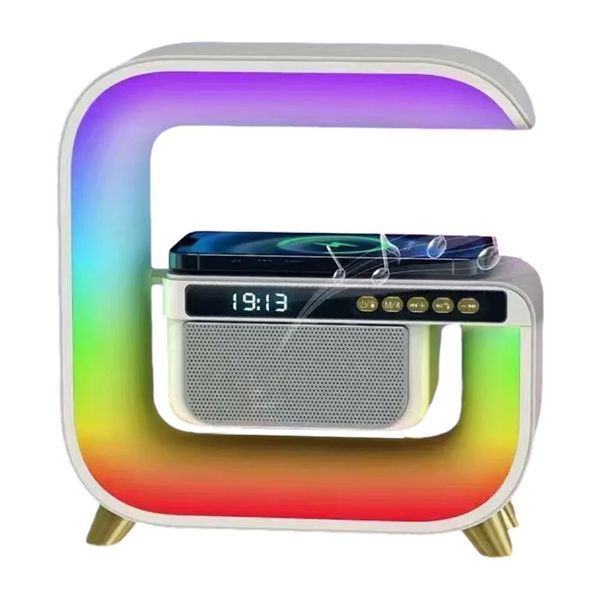 Настольная смарт лампа G-Smart Light HM-G3 RGB с беспроводной зарядкой и Bluetooth колонкой 15W White (3_04502 3_04502 фото