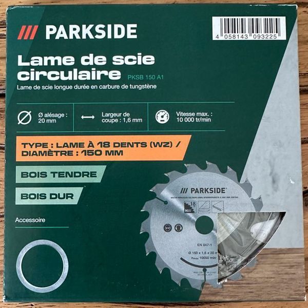 Диск пильный Parkside PKSB-150-A1 с твердосплавными напайками 150 мм 18 зубьев (3_07436) 3_07436 фото