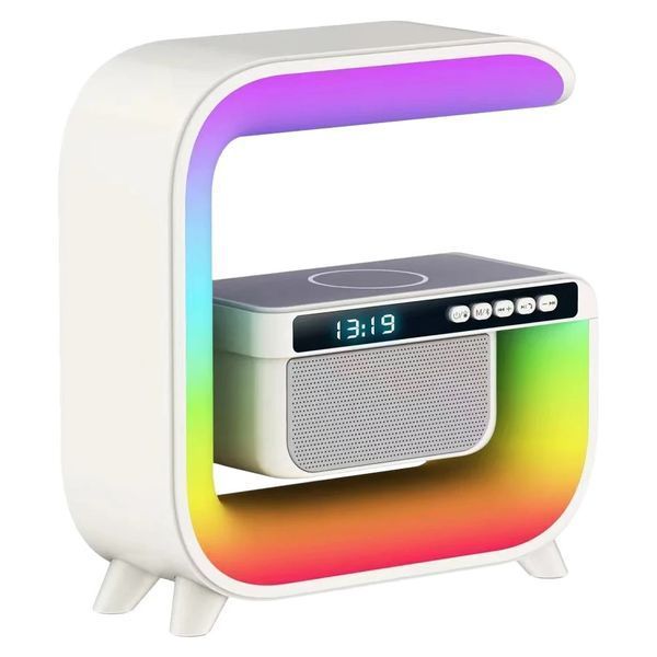 Настольная смарт лампа G-Smart Light HM-G3 RGB с беспроводной зарядкой и Bluetooth колонкой 15W White (3_04502 3_04502 фото