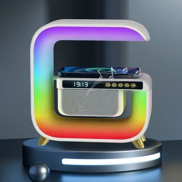 Настольная смарт лампа G-Smart Light HM-G3 RGB с беспроводной зарядкой и Bluetooth колонкой 15W White (3_04502 3_04502 фото