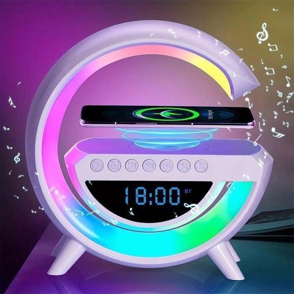 Настольная смарт лампа G-Smart Light BT3401 RGB с беспроводной зарядкой и Bluetooth колонкой 15W 3_04350 фото