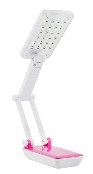 Настольная светодиодная лампа TOPWELL 1019 аккумуляторная 1200mAh 24LED Pink (3_00923) 3_00923 фото