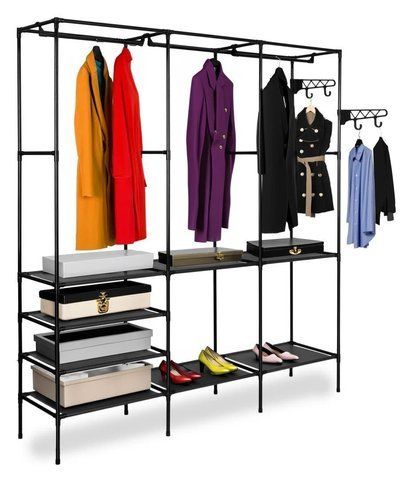 Підлогова вішалка-стійка для одягу RIAS Walking Wardrobe 170х160х36см Black (3_04503) 3_04503 фото