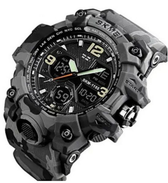 Наручные мужские часы Skmei 1155BCMGY с подсветкой 5 АТМ Grey Camo (7_01098) 7_01098 фото