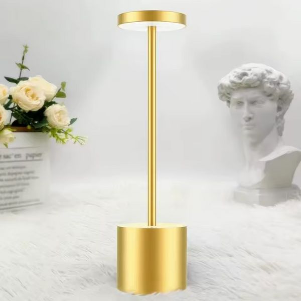 Настольная светодиодная лампа RIAS YG-T01 аккумуляторная сенсорная USB Type-C 5W Gold (3_08416) 3_08416 фото
