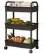 Етажерка на колесах RIAS Shelf 6033-3 3 яруси 70.5x38.5x25 см Black (3_08733) 3_08733 фото 2