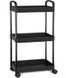 Етажерка на колесах RIAS Shelf 6033-3 3 яруси 70.5x38.5x25 см Black (3_08733) 3_08733 фото 1