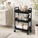 Етажерка на колесах RIAS Shelf 6033-3 3 яруси 70.5x38.5x25 см Black (3_08733) 3_08733 фото 6